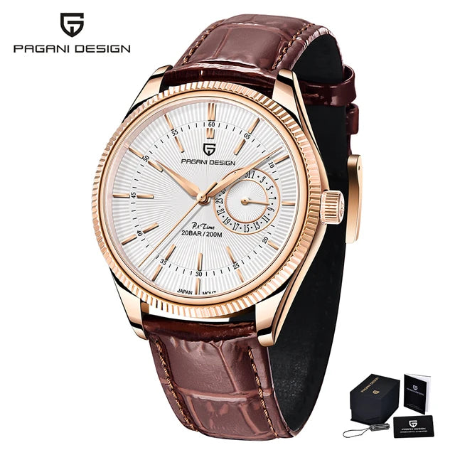 PAGANI DESIGN Men Quartz Wristwatches Luxury Sapphire Glass Diver Watch Men 200m Waterproof Date Clock Business Watch For Men