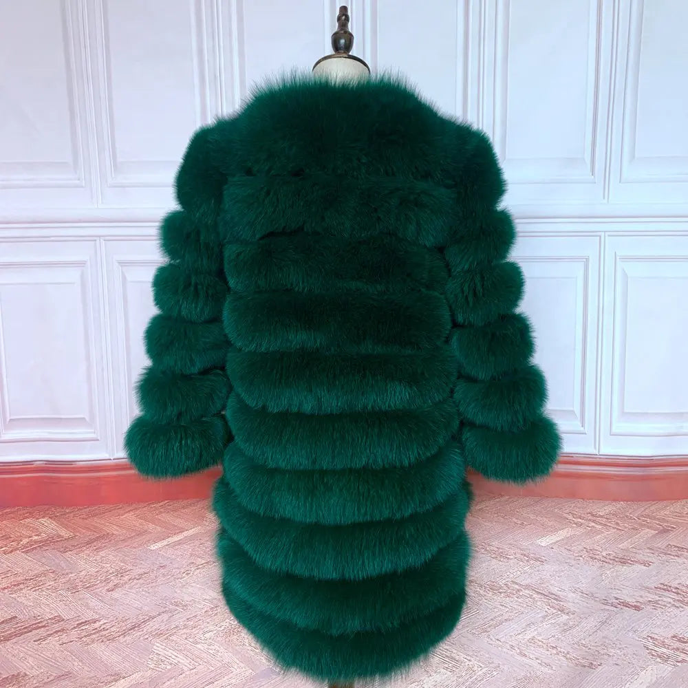 NEW style  4in1 real fur coats Women Natural Real Fur Jackets Vest Winter Outerwear Women fox fur coat high quality fur Clothes