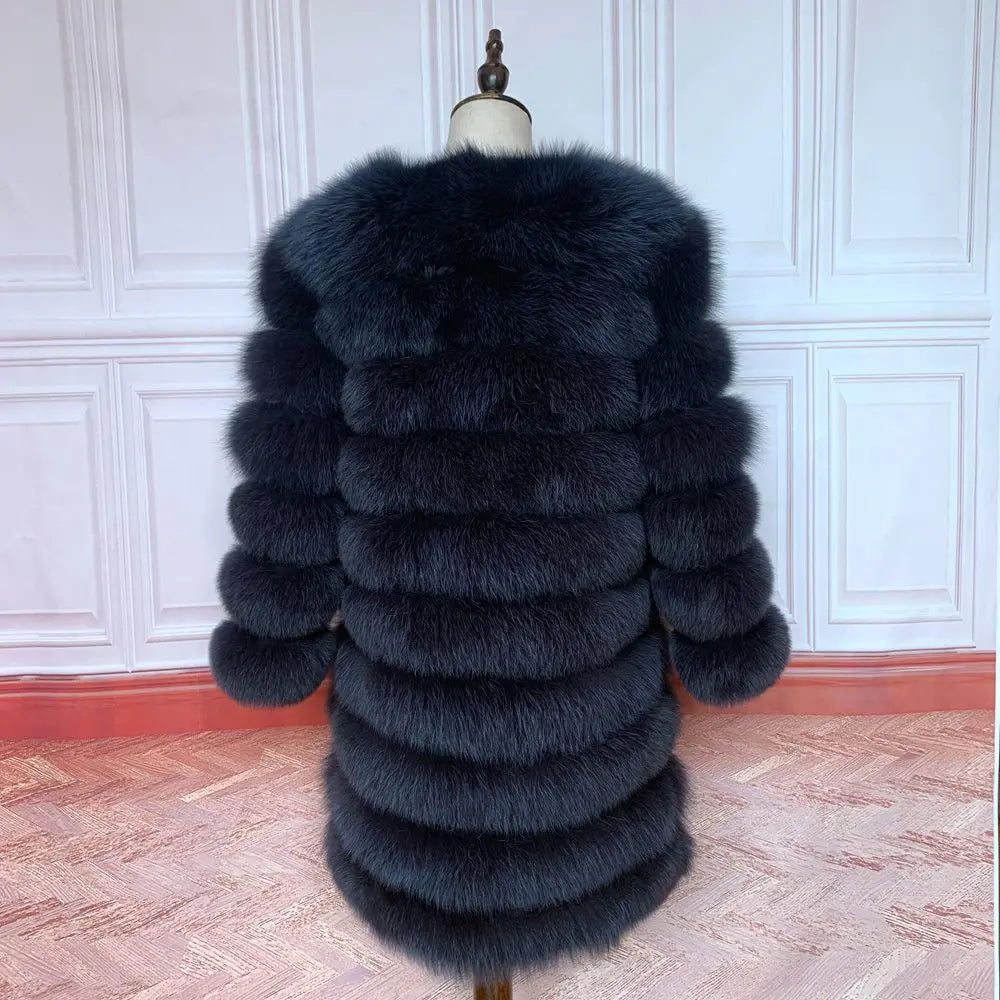 NEW style  4in1 real fur coats Women Natural Real Fur Jackets Vest Winter Outerwear Women fox fur coat high quality fur Clothes