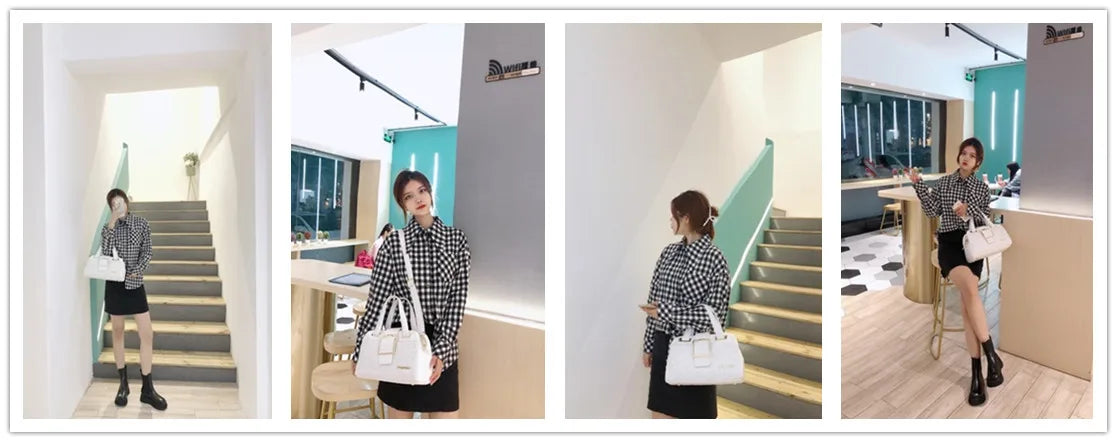 Cowhide leather Women handbag Lace crocodile pattern mother bag shoulder messenger three-layer middle-aged Portable Boston Bags