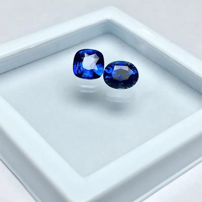 loose Cut Sapphire Corundum Gemstone Spinel Royal Blue Cornflower Loose Stone Rings DIY Making Jewelry Blue Gem Gifts