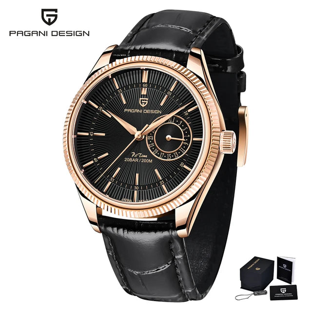PAGANI DESIGN Men Quartz Wristwatches Luxury Sapphire Glass Diver Watch Men 200m Waterproof Date Clock Business Watch For Men