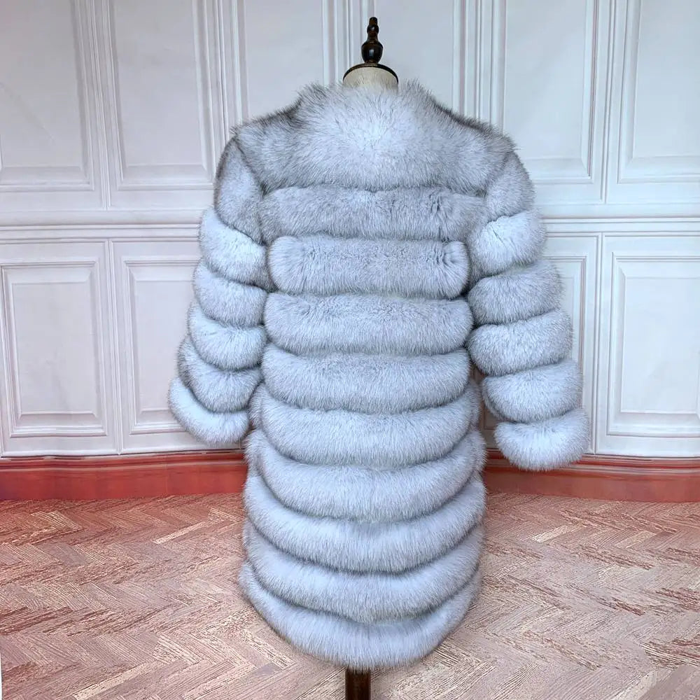 NEW style  4in1 real fur coats Women Natural Real Fur Jackets Vest Winter Outerwear Women fox fur coat high quality fur Clothes
