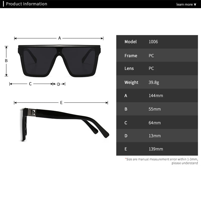 RUOBO Fashion Driving Fishing Sunglasses For Men Women Gradient Len Unisex Luxury Oversize Eyewear Goggles UV400 Gafas De Sol