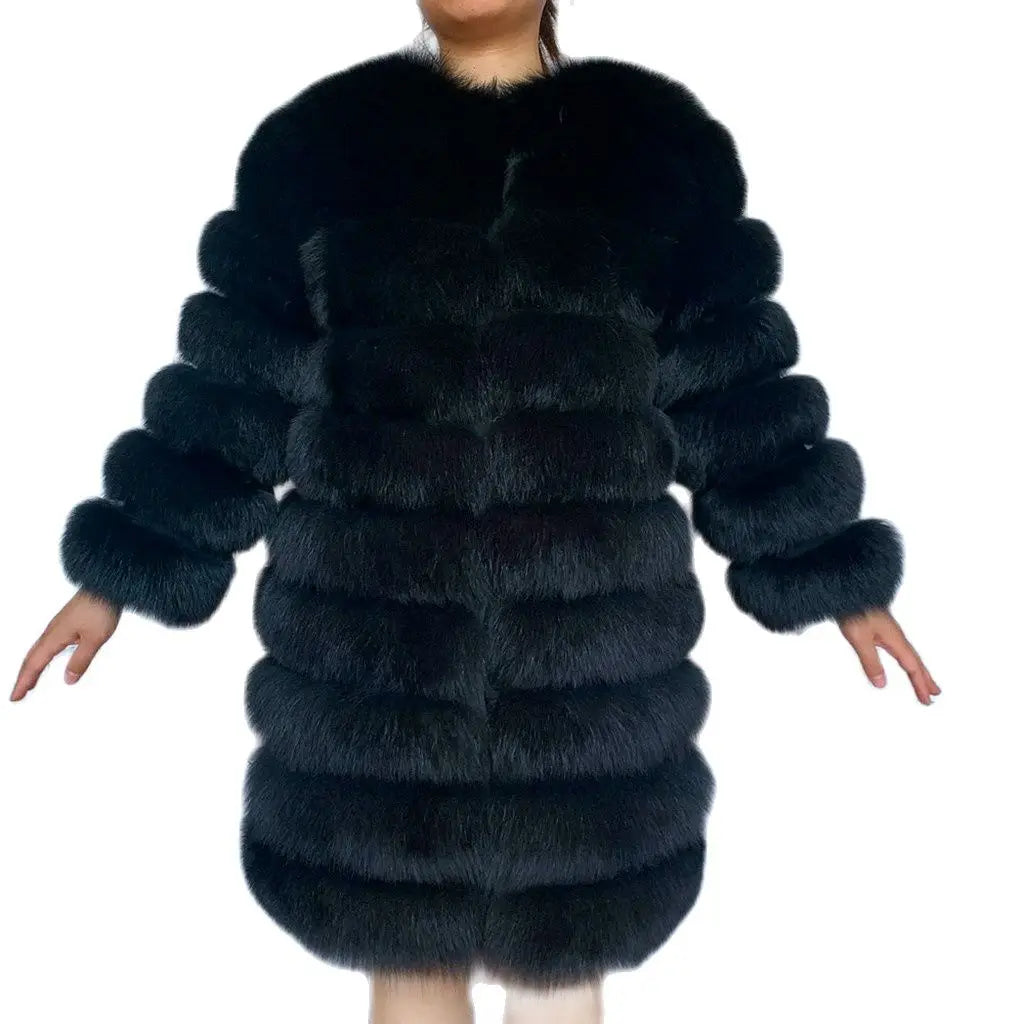 NEW style  4in1 real fur coats Women Natural Real Fur Jackets Vest Winter Outerwear Women fox fur coat high quality fur Clothes