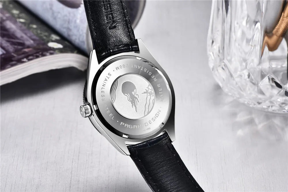 PAGANI DESIGN Men Quartz Wristwatches Luxury Sapphire Glass Diver Watch Men 200m Waterproof Date Clock Business Watch For Men