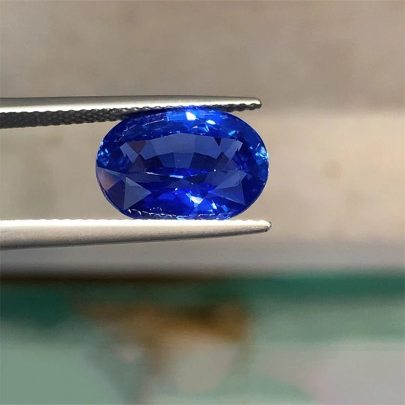 loose Cut Sapphire Corundum Gemstone Spinel Royal Blue Cornflower Loose Stone Rings DIY Making Jewelry Blue Gem Gifts