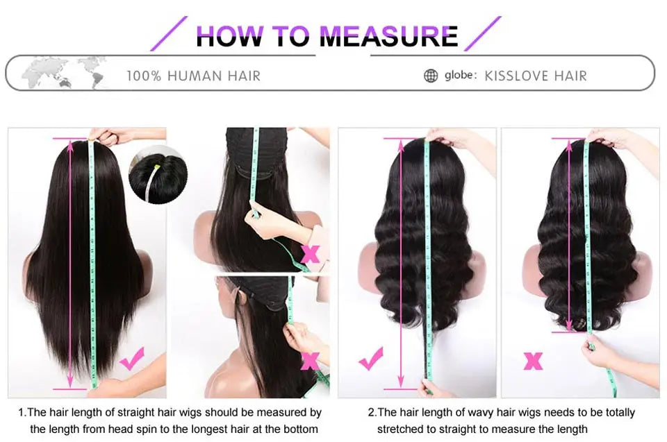 KissLove Body Wave 13x4/13x6 HD Lace Front Human Hair Wigs Pre Plucked 5x5 HD Lace Closure Wigs 360 Human Hair Lace Frontal Wig