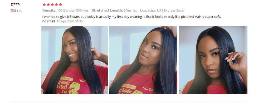 Ossilee 220 Density Pull Go Glueless Wigs with Elastic Drawstring Straight 13x6 HD Lace Front Human Hair Wigs Pre Cut Lace Wig