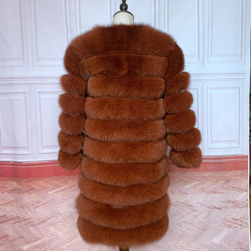 NEW style  4in1 real fur coats Women Natural Real Fur Jackets Vest Winter Outerwear Women fox fur coat high quality fur Clothes