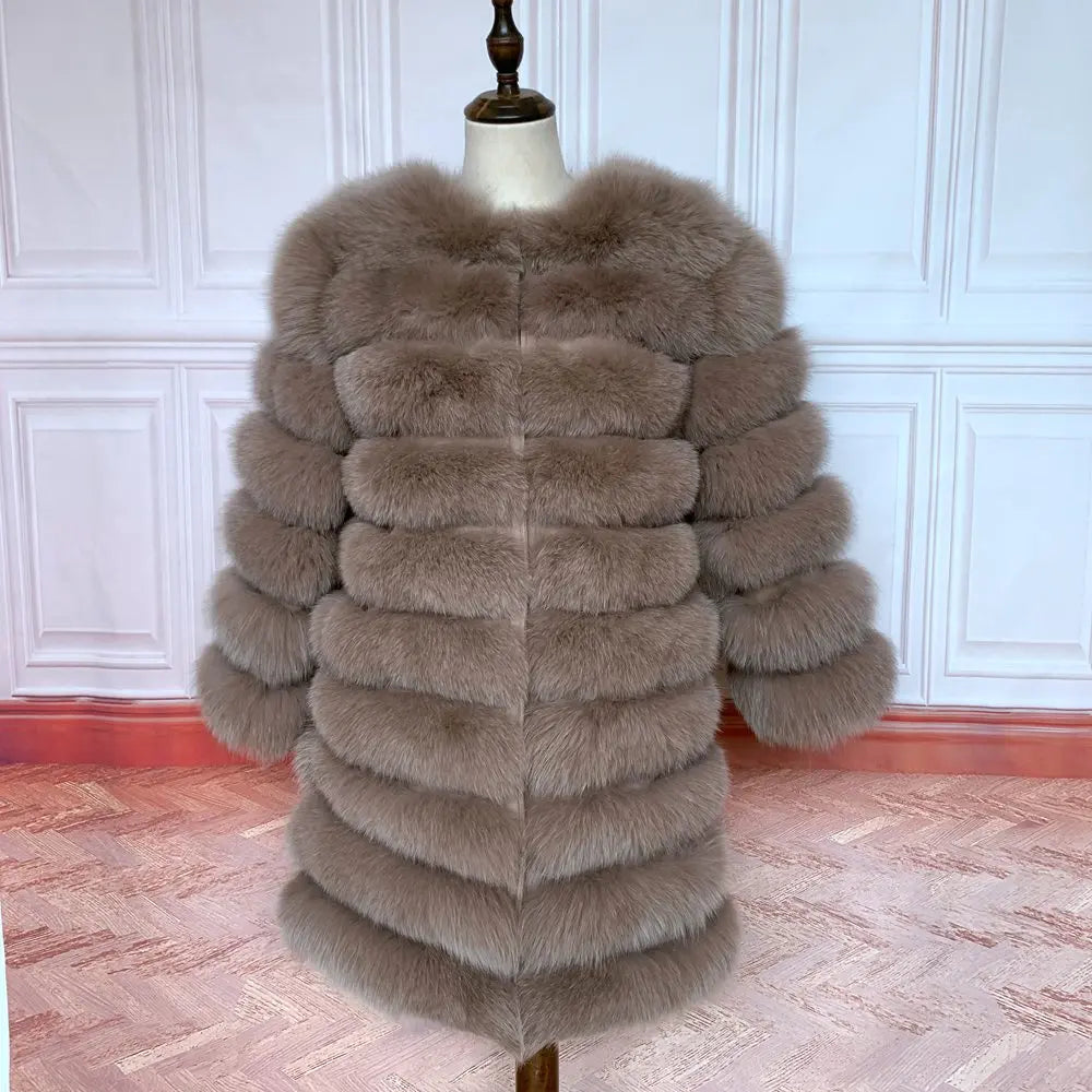NEW style  4in1 real fur coats Women Natural Real Fur Jackets Vest Winter Outerwear Women fox fur coat high quality fur Clothes