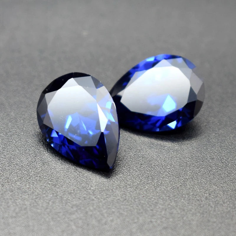 loose Cut Sapphire Corundum Gemstone Spinel Royal Blue Cornflower Loose Stone Rings DIY Making Jewelry Blue Gem Gifts