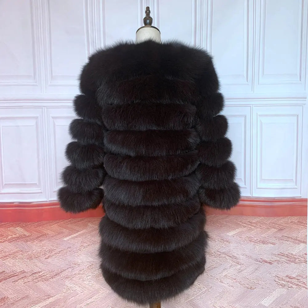 NEW style  4in1 real fur coats Women Natural Real Fur Jackets Vest Winter Outerwear Women fox fur coat high quality fur Clothes