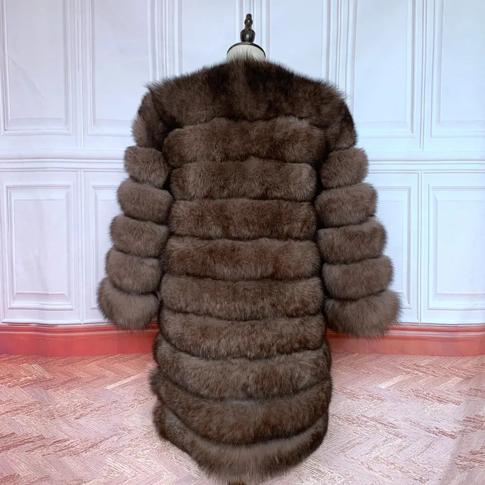 NEW style  4in1 real fur coats Women Natural Real Fur Jackets Vest Winter Outerwear Women fox fur coat high quality fur Clothes