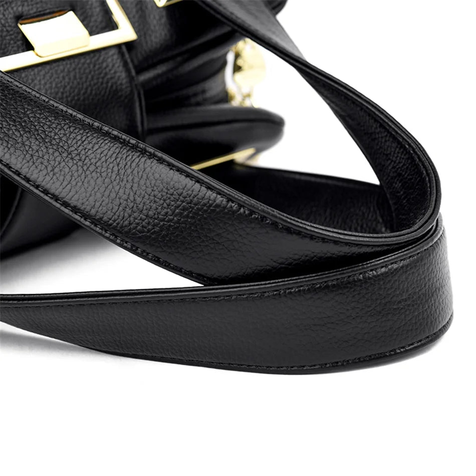 Women Multi-layers Top-handle Bag Quality Leather Handbags Purses Female Luxury Designer Large Capacity Boston Ladies Sac A Main