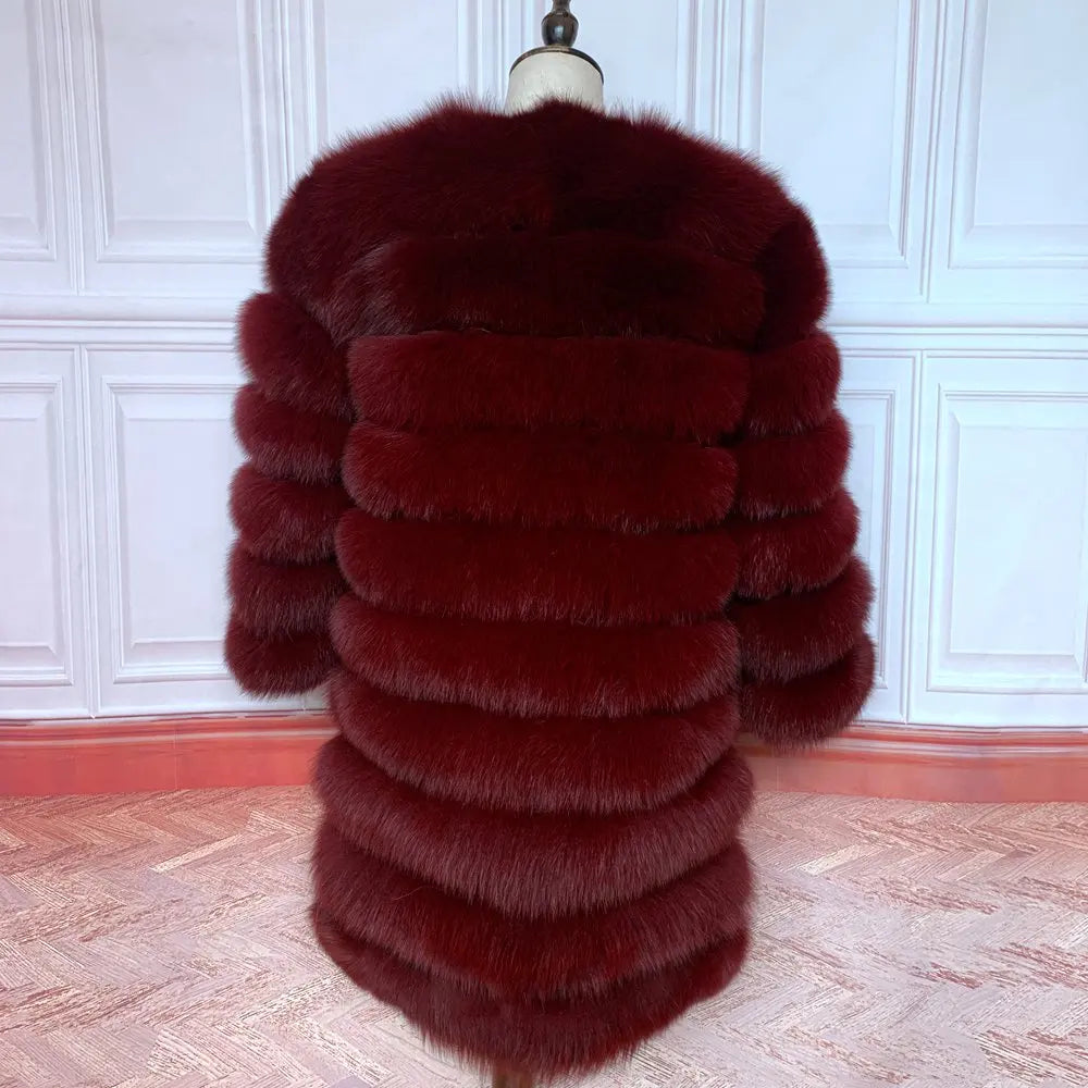 NEW style  4in1 real fur coats Women Natural Real Fur Jackets Vest Winter Outerwear Women fox fur coat high quality fur Clothes