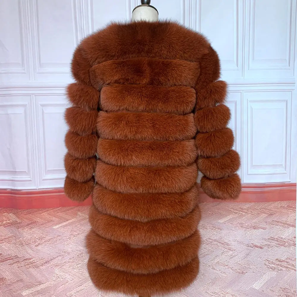 NEW style  4in1 real fur coats Women Natural Real Fur Jackets Vest Winter Outerwear Women fox fur coat high quality fur Clothes