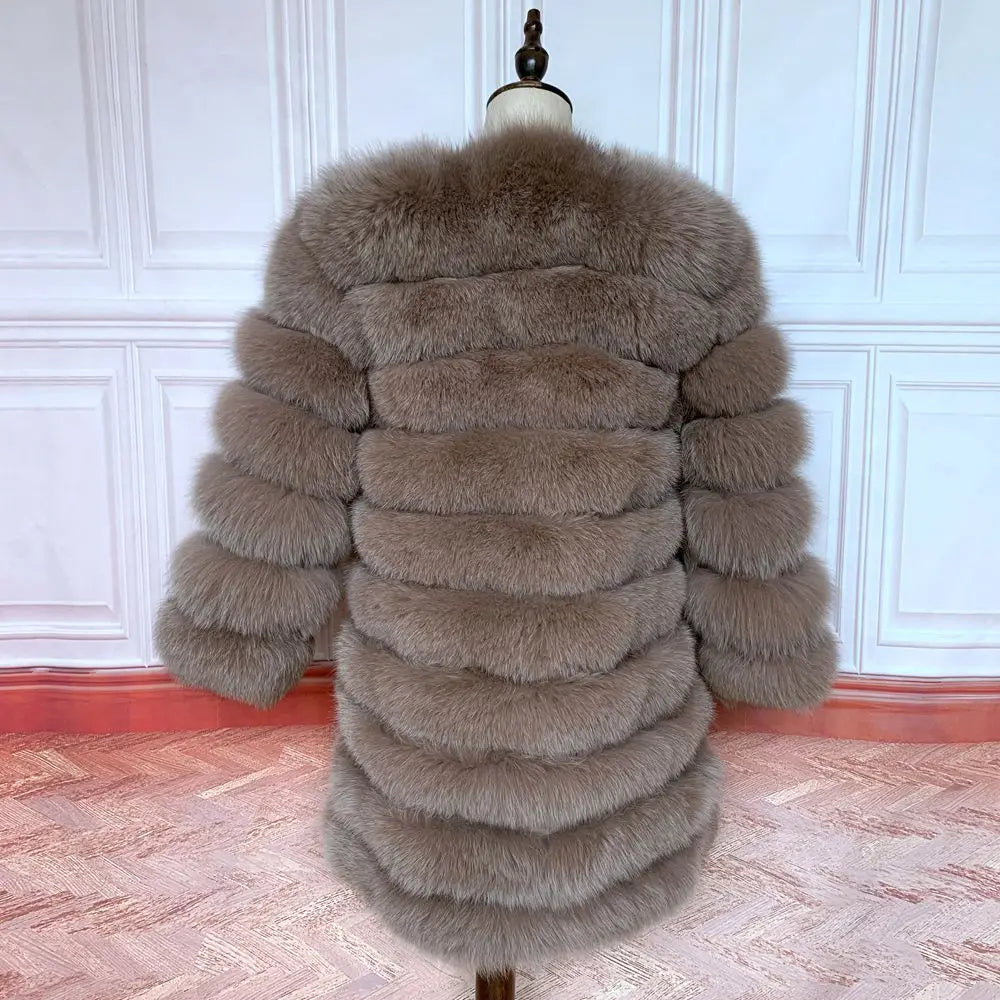 NEW style  4in1 real fur coats Women Natural Real Fur Jackets Vest Winter Outerwear Women fox fur coat high quality fur Clothes