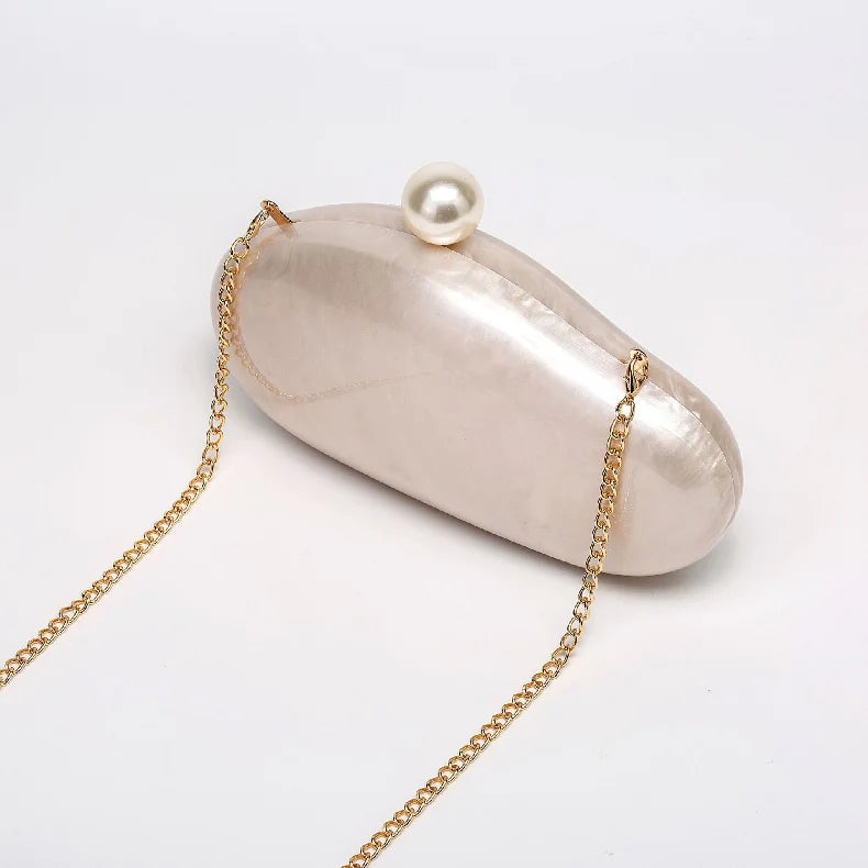 New Fashion Ladies Acrylic Shell Shoulder Bag Elegant Crossbody Clutch For Special Wedding Evening Party