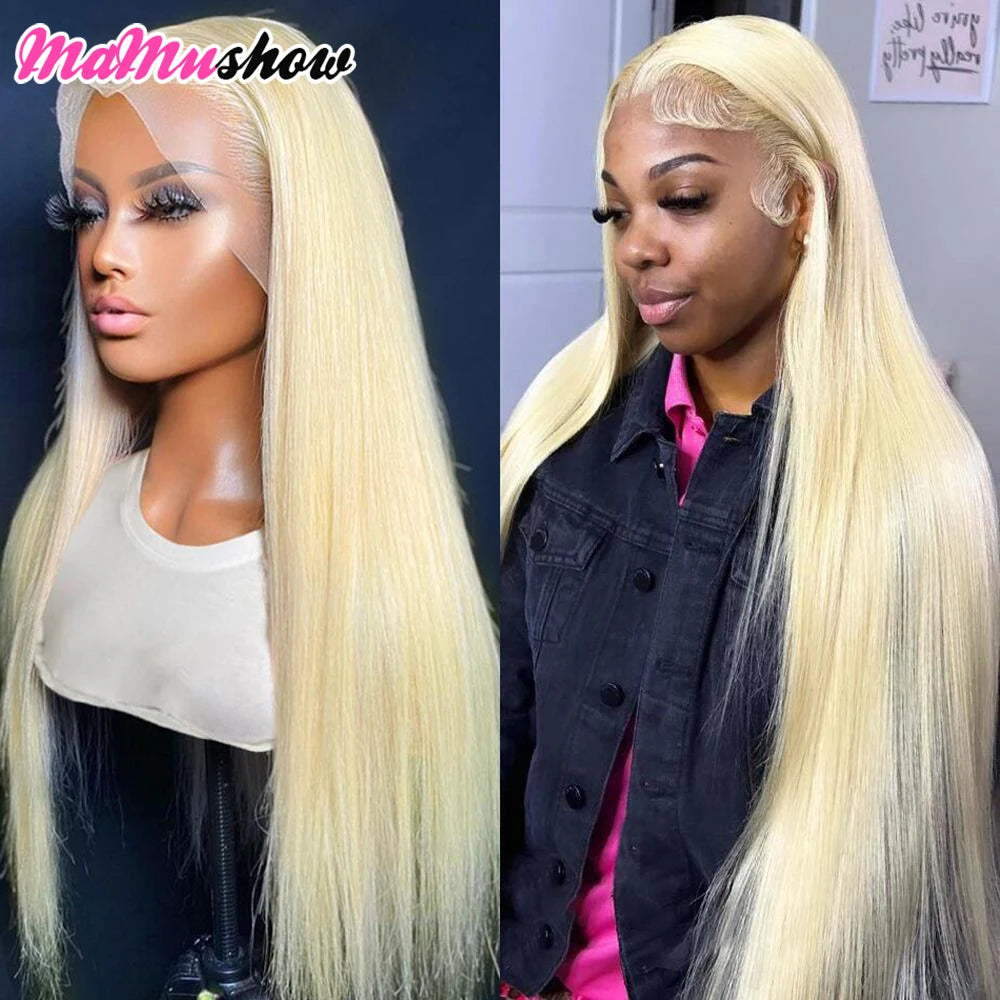 HD Transparent 613 Blonde Straight 13x4 13x6 Lace Front Human Hair Wigs For Women Brazilian Lace Frontal Wig PrePlucked