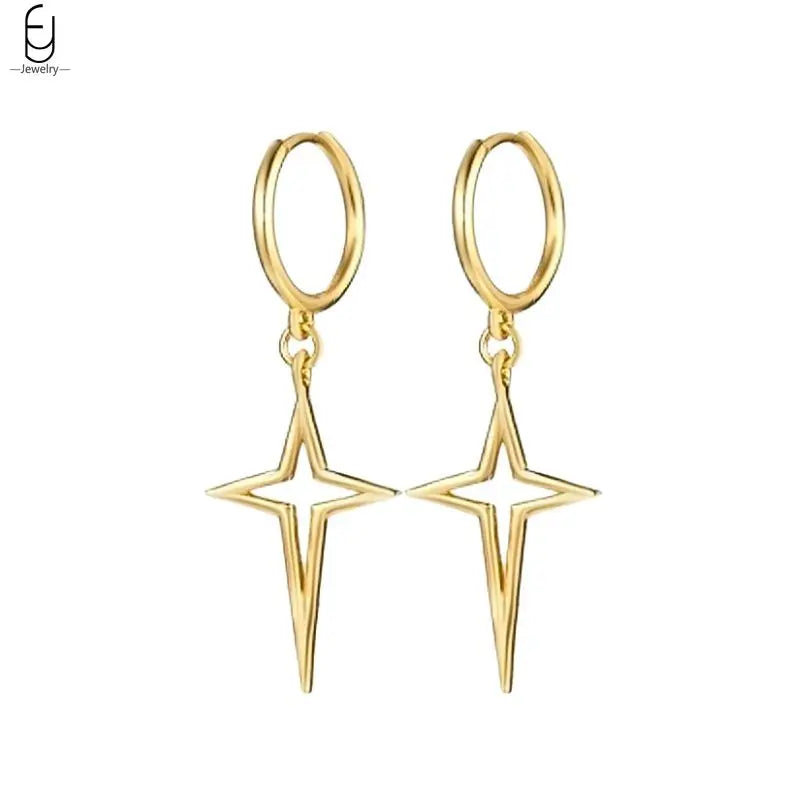 925 Sterling Silver Needle Vintage Gold Earrings Luxury Long Chain Tassel Crystal Hoop Earrings for Women Party Trend Jewelry