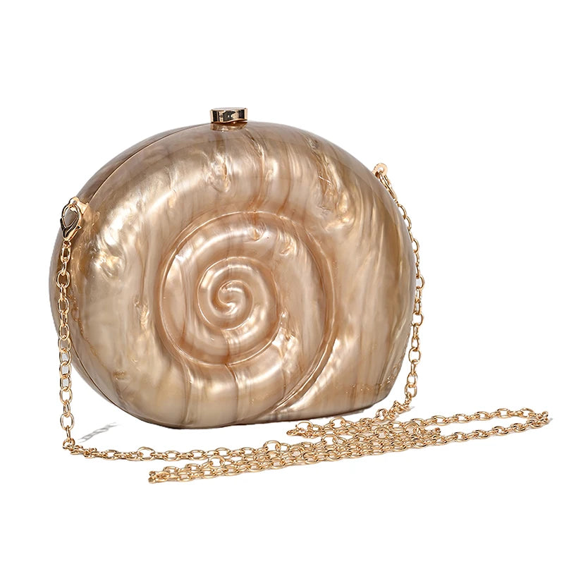 Bags For Women Wallets Acrylic Conch Shell Crossbody Summer Beach Shoulder Bag Wedding Evening Novelty Luxury Designer Handbags