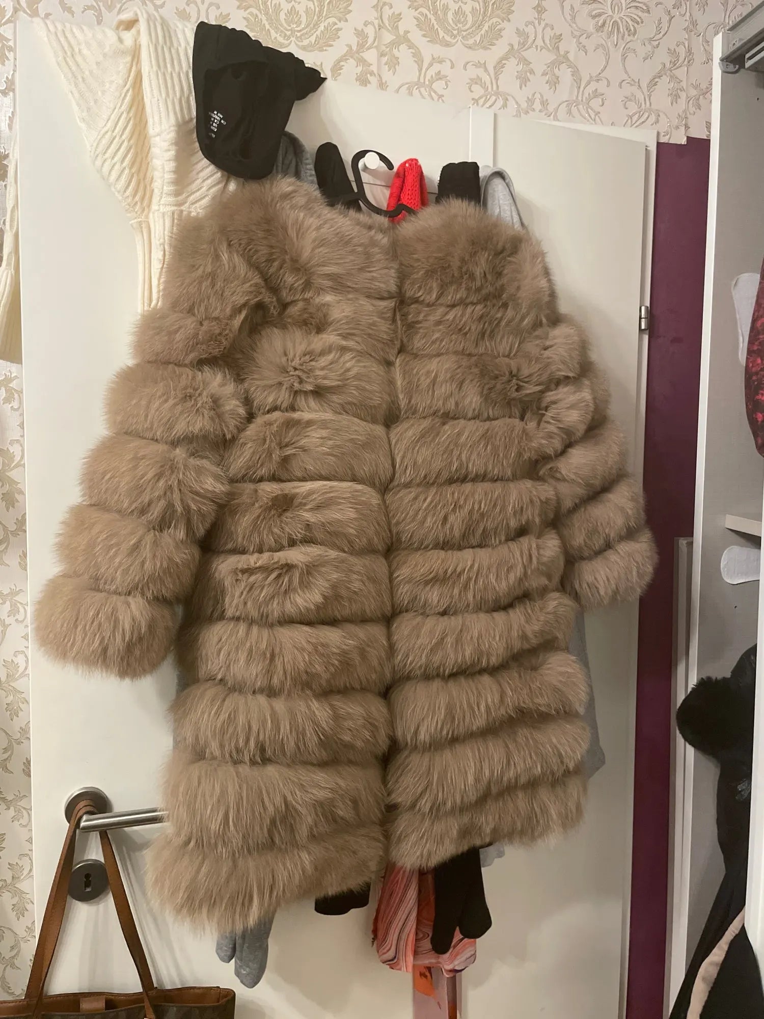 NEW style  4in1 real fur coats Women Natural Real Fur Jackets Vest Winter Outerwear Women fox fur coat high quality fur Clothes