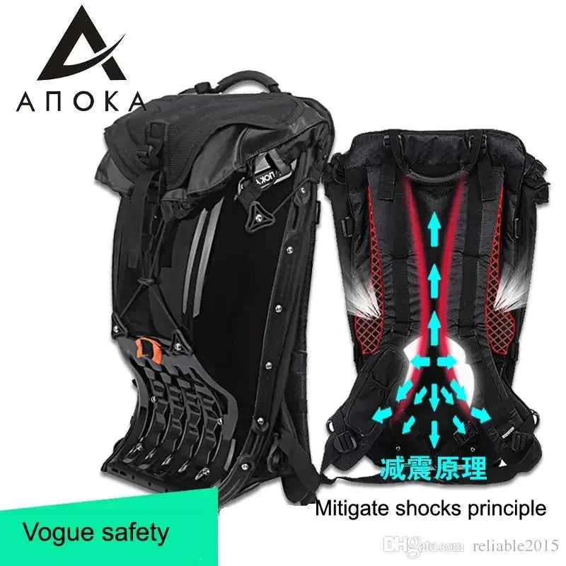 25L Motorcycle Riding Hard Shell Luggage Backpack Shoulder Waterproof Motocross/Moto Racing Protective Drop ABS Tank Bags