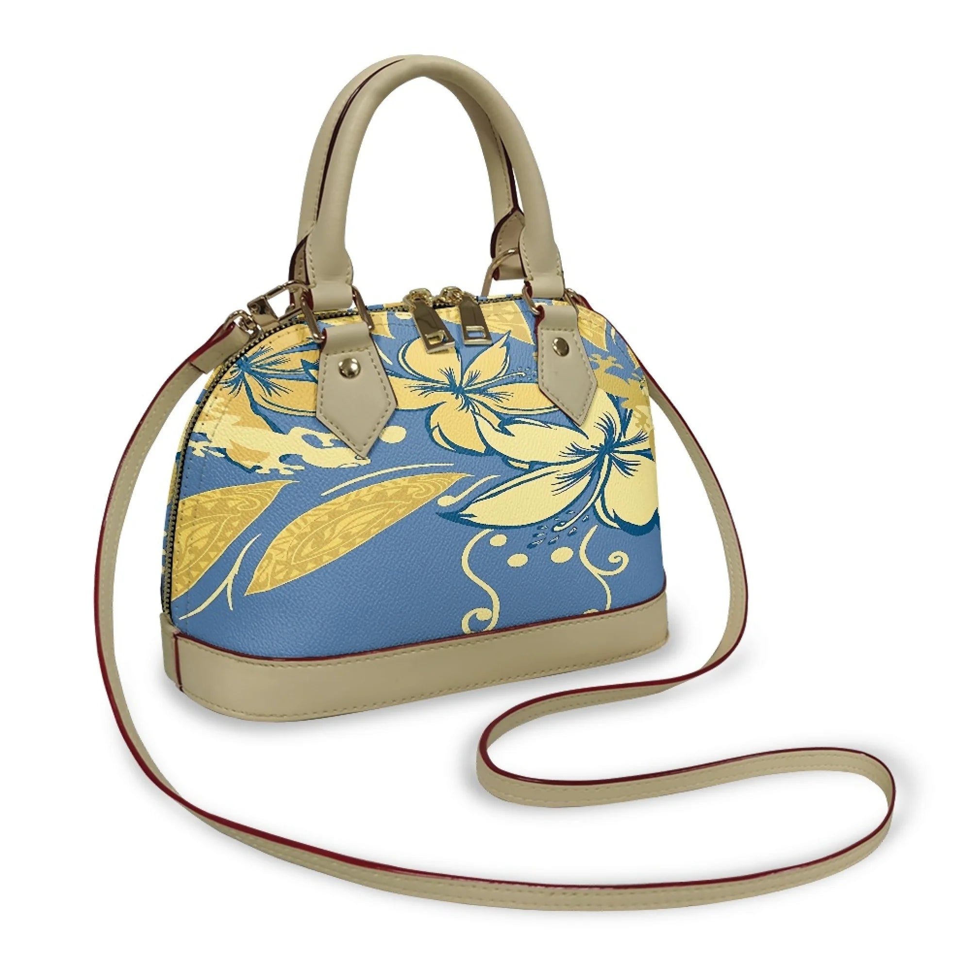 Polynesian Handbag Crossbody Bag Samoan Tribe Hibiscus Flower Design High Quality Shell Bag Temperament Durable Handbag