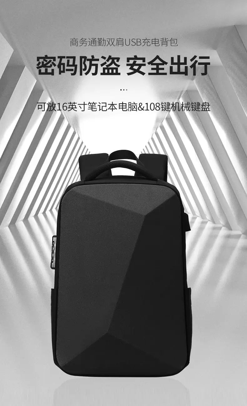 ABS EVA Hard Shell Fashion Multifunction  Series Backpack Men Anti Theft Waterproof Laptop Backpack Business Travel Backpack Hot