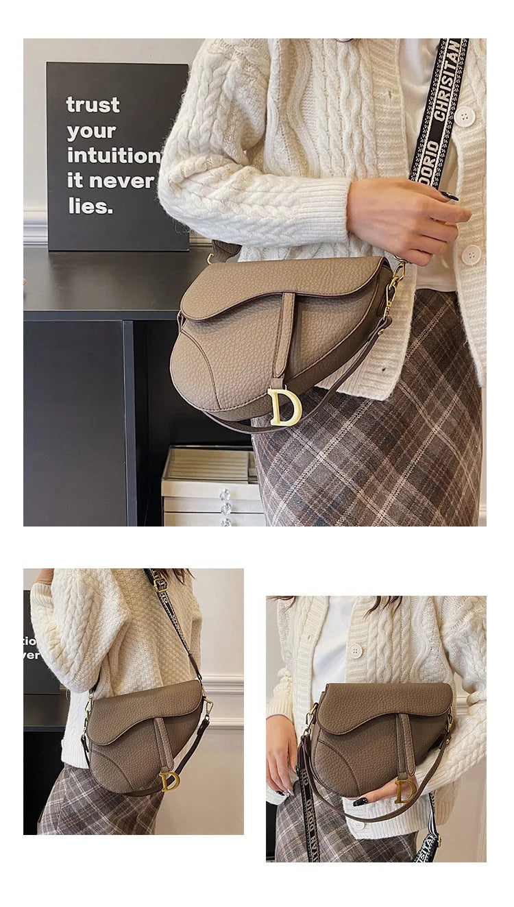 IMJK  24*20*6cm Hot selling light luxury underarm saddle bag, new niche design, casual shoulder crossbody bag bags