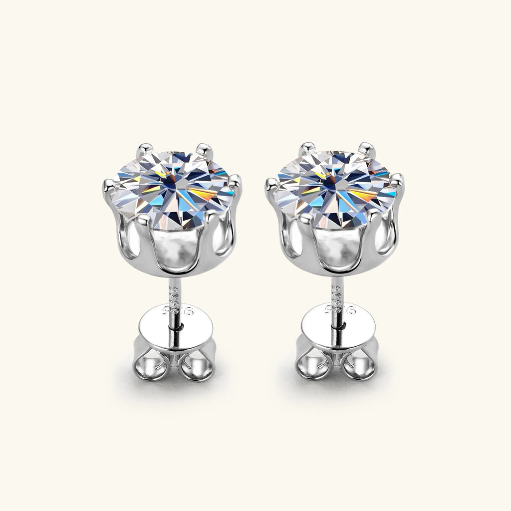 0.1-3ct Moissanite Diamond Stud Earrings for Women Men 925 Silver Original Certified Plated 18k Gold Earring Wedding  Jewelry
