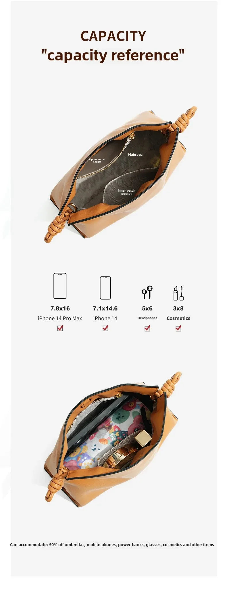 Classic Flamenco Lucky Bag, Genuine Leather Cloud Bag with Drawstring, Shoulder Bucket Bag for Women, Autumn and Winter