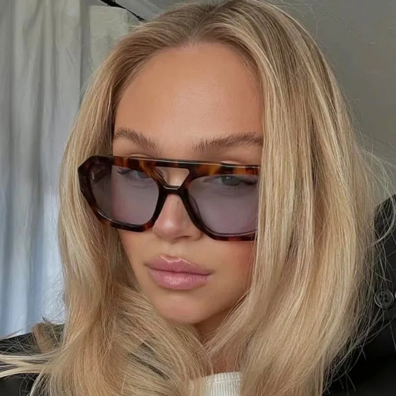 Populor Vintage Sunglasses Women Men Square Sun Glasses Punk Polygon Eye Glasses Goggle for Male Female Rectangle Sunglasses ﻿