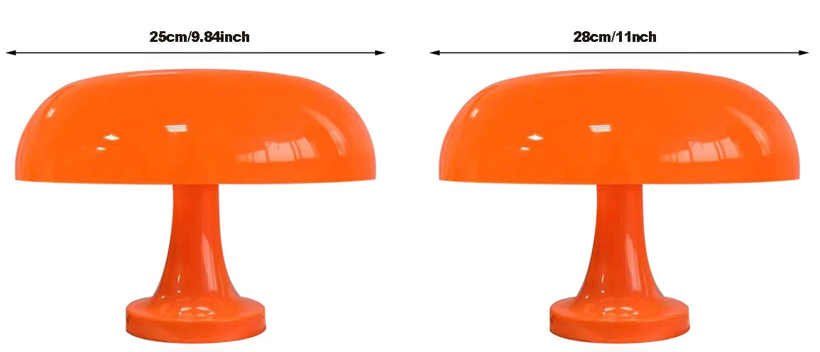 Classic Mushroom Table Lamp Modern Bauhaus Art Table Lamp Bedroom Bedside Lamp Danish Designer Orange Decorative Table Lamp