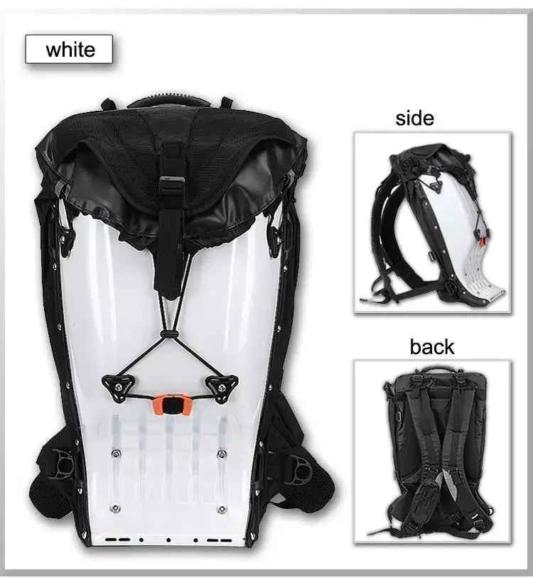 25L Motorcycle Riding Hard Shell Luggage Backpack Shoulder Waterproof Motocross/Moto Racing Protective Drop ABS Tank Bags