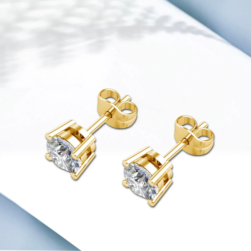 Szjinao Real Full 18k Gold Earrings AU750 Moissanite Diamond Real Gold Women Jewelry Certifid K Gold Luxurious Valentines Gifts