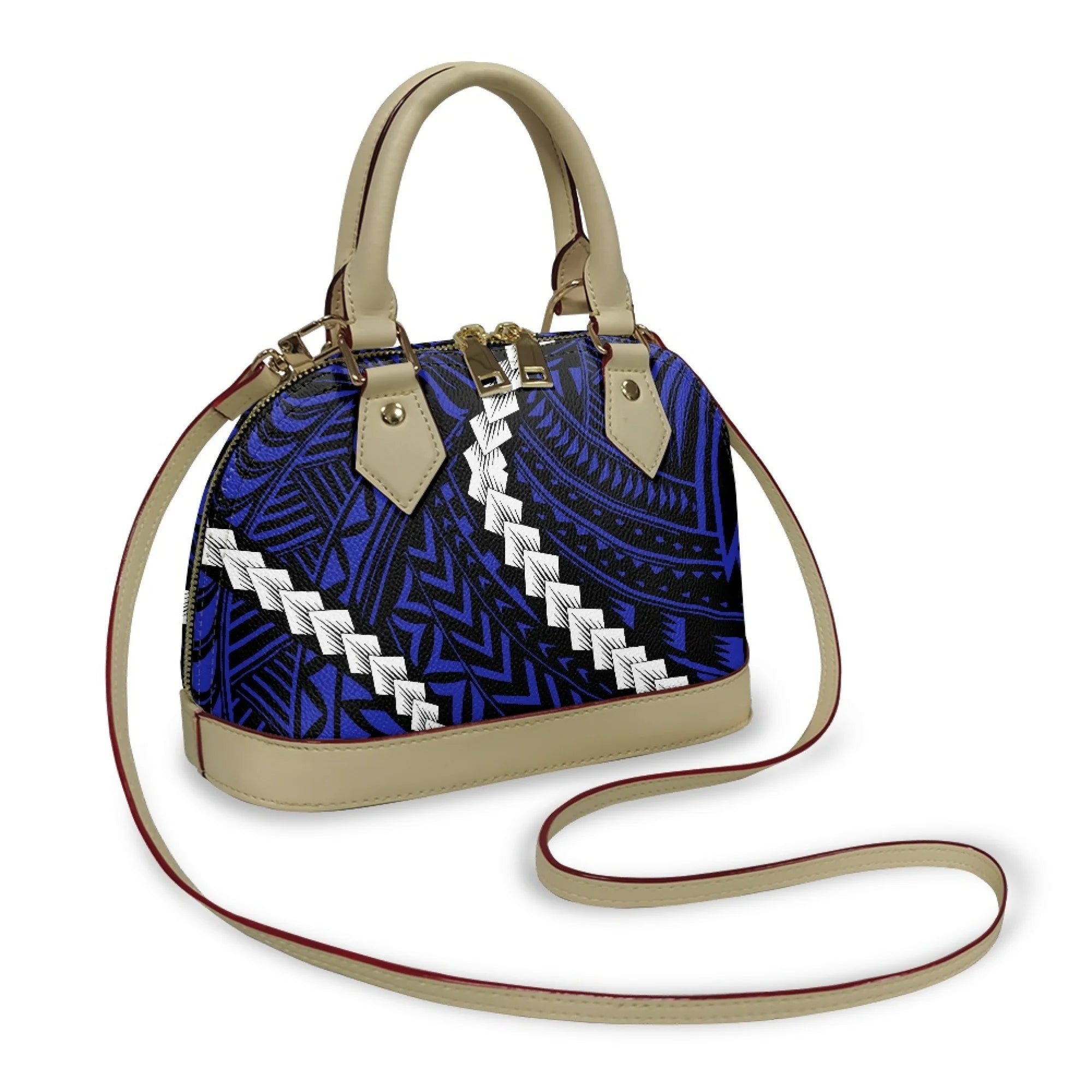 Polynesian Handbag Crossbody Bag Samoan Tribe Hibiscus Flower Design High Quality Shell Bag Temperament Durable Handbag