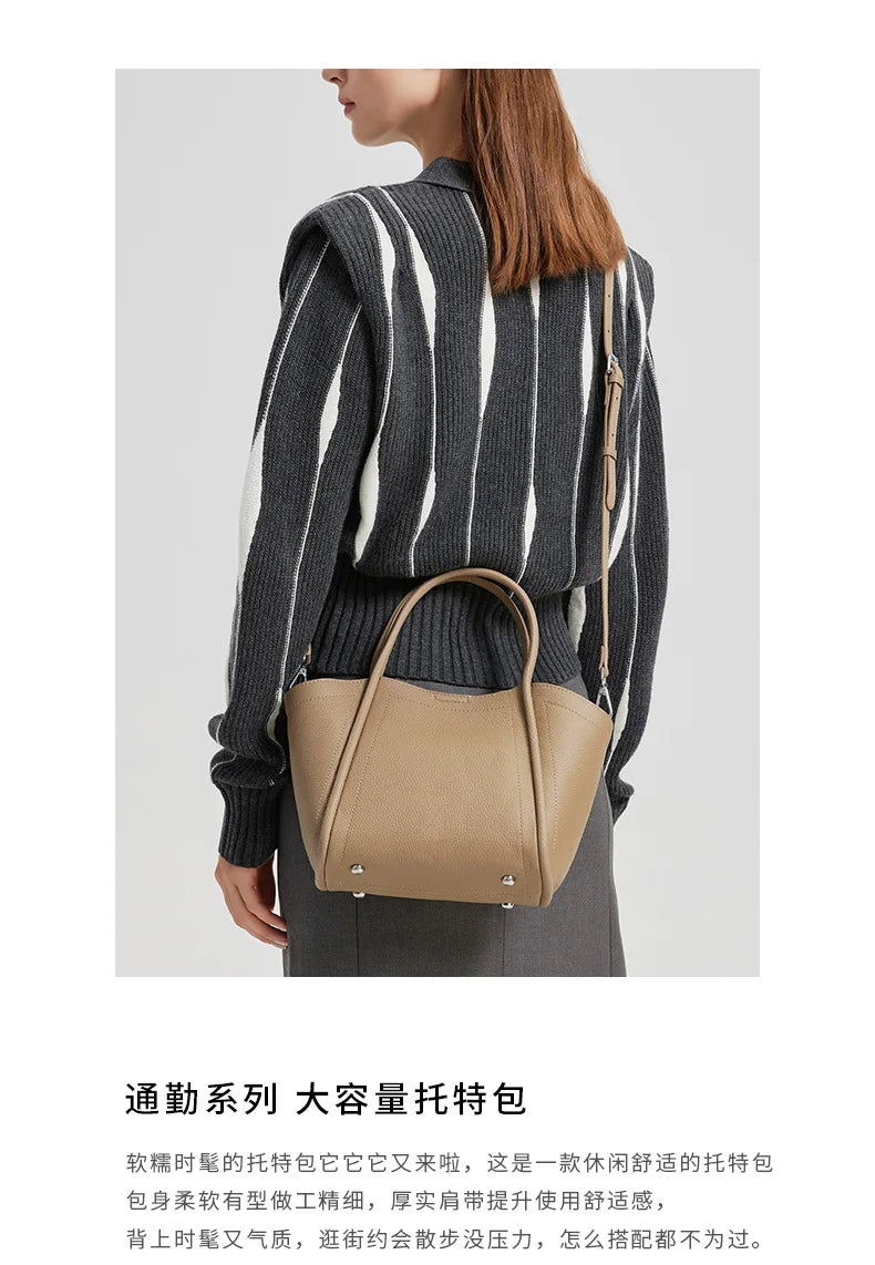 Luxury Designer Women's Bags 2025 New Genuine Leather Handbag Women Shoulder Bag High Quality Cow Leather Female Crossbody Bags