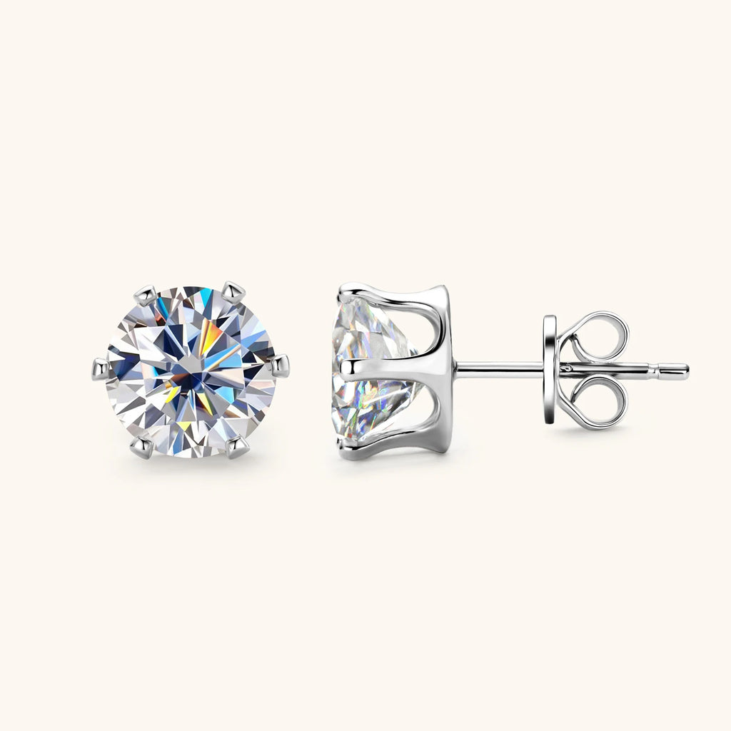 0.1-3ct Moissanite Diamond Stud Earrings for Women Men 925 Silver Original Certified Plated 18k Gold Earring Wedding  Jewelry
