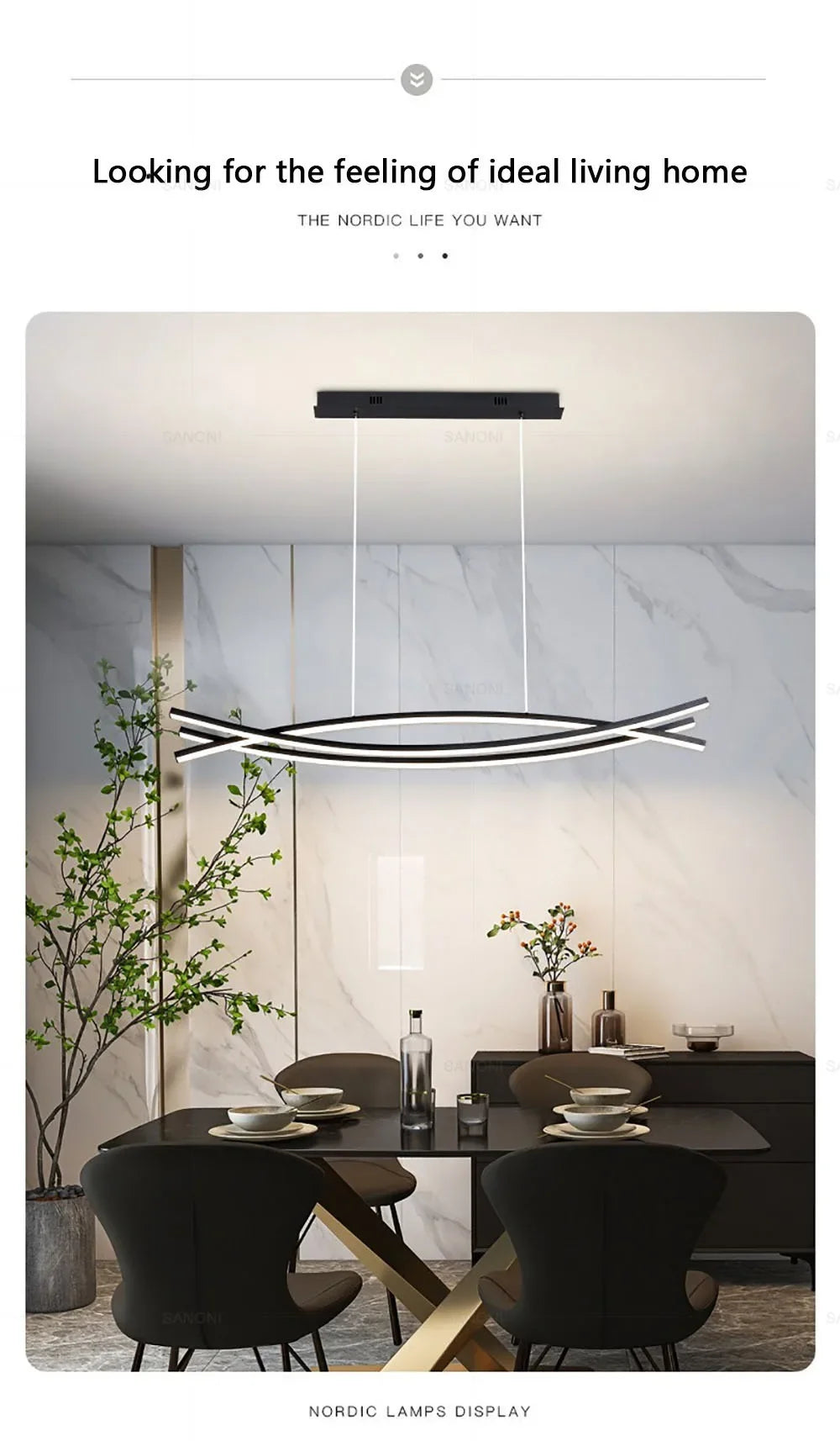 Modern LED Pendant Lamp For Living Dining Room Kitchen Bedroom  Luxury Chandelier Home Decor Indoor Lighting Fixture Luster