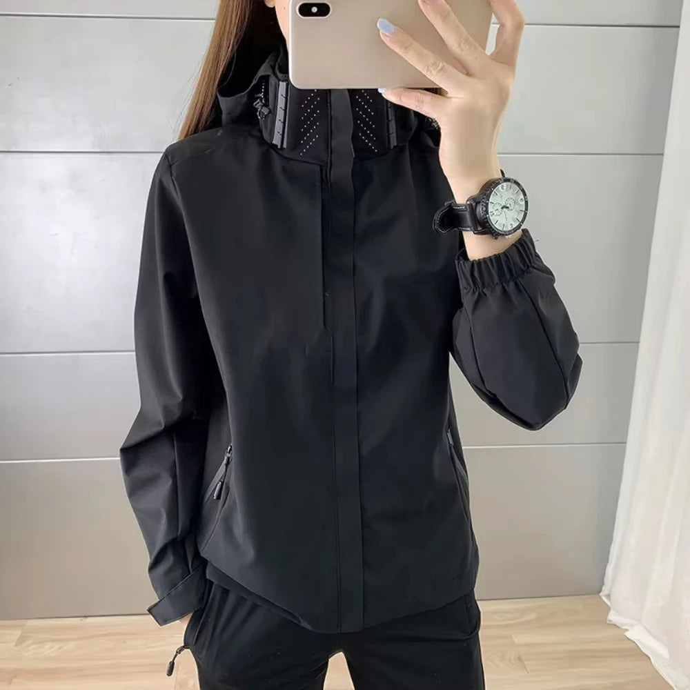 Windproof and Rainproof Thin Charge Coat Men Women Spring Autumn Basic Jacket Waterproof Outerwear Outfits Fashion Clothing New