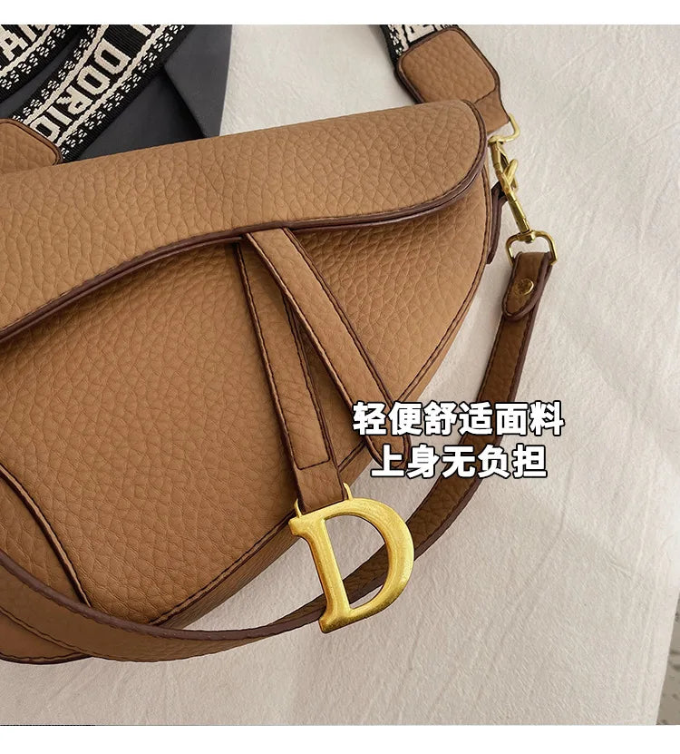 IMJK  24*20*6cm Hot selling light luxury underarm saddle bag, new niche design, casual shoulder crossbody bag bags