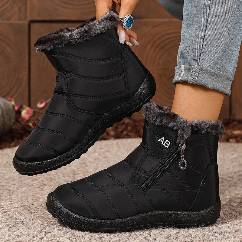 Snow Boots Woman Lightweight Woman Shoes Waterproof Shoes Woman Flat Ankle Boots Plus Size Botas Mujer Women's Winter Boots