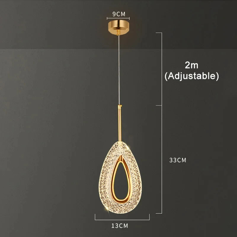 Nordic Ring LED Pendant Lights Indoor Hanging Lamp Room Decor For Bedside Bedroom Living Room Modern Pendant Lamp