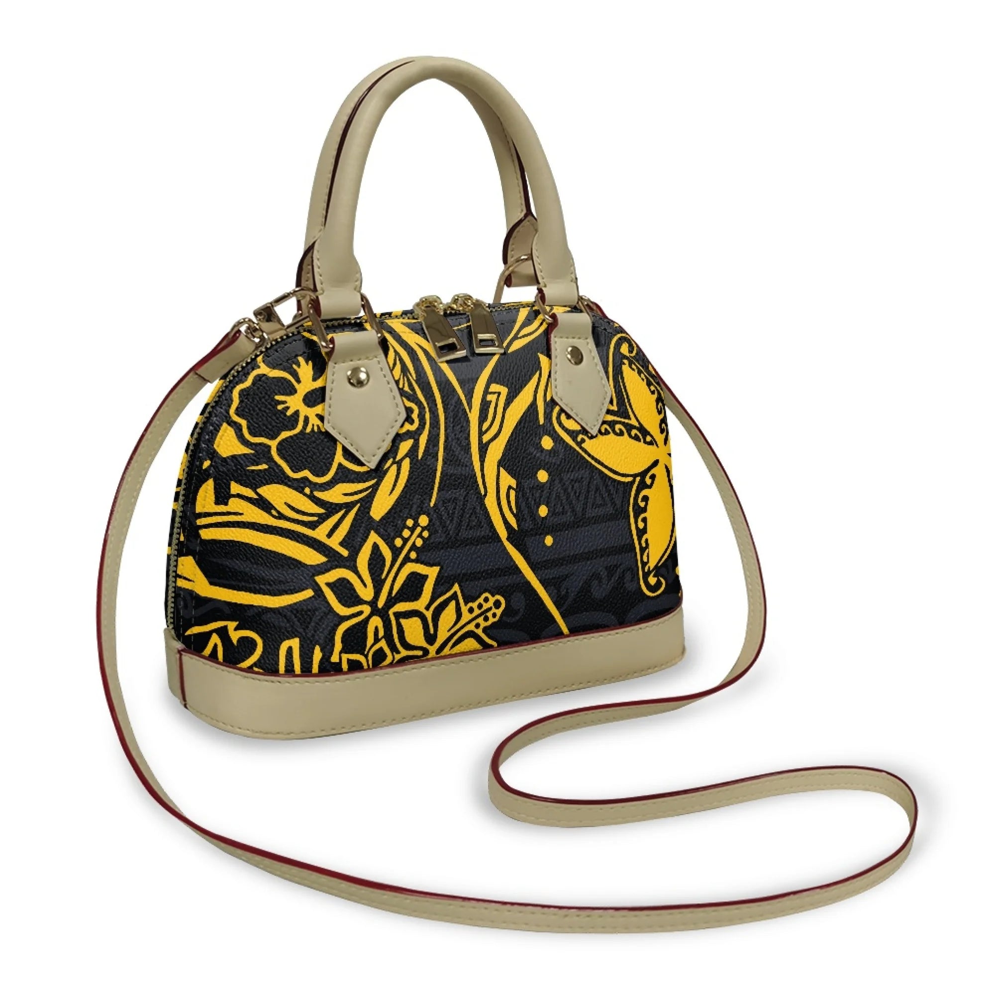 Polynesian Handbag Crossbody Bag Samoan Tribe Hibiscus Flower Design High Quality Shell Bag Temperament Durable Handbag