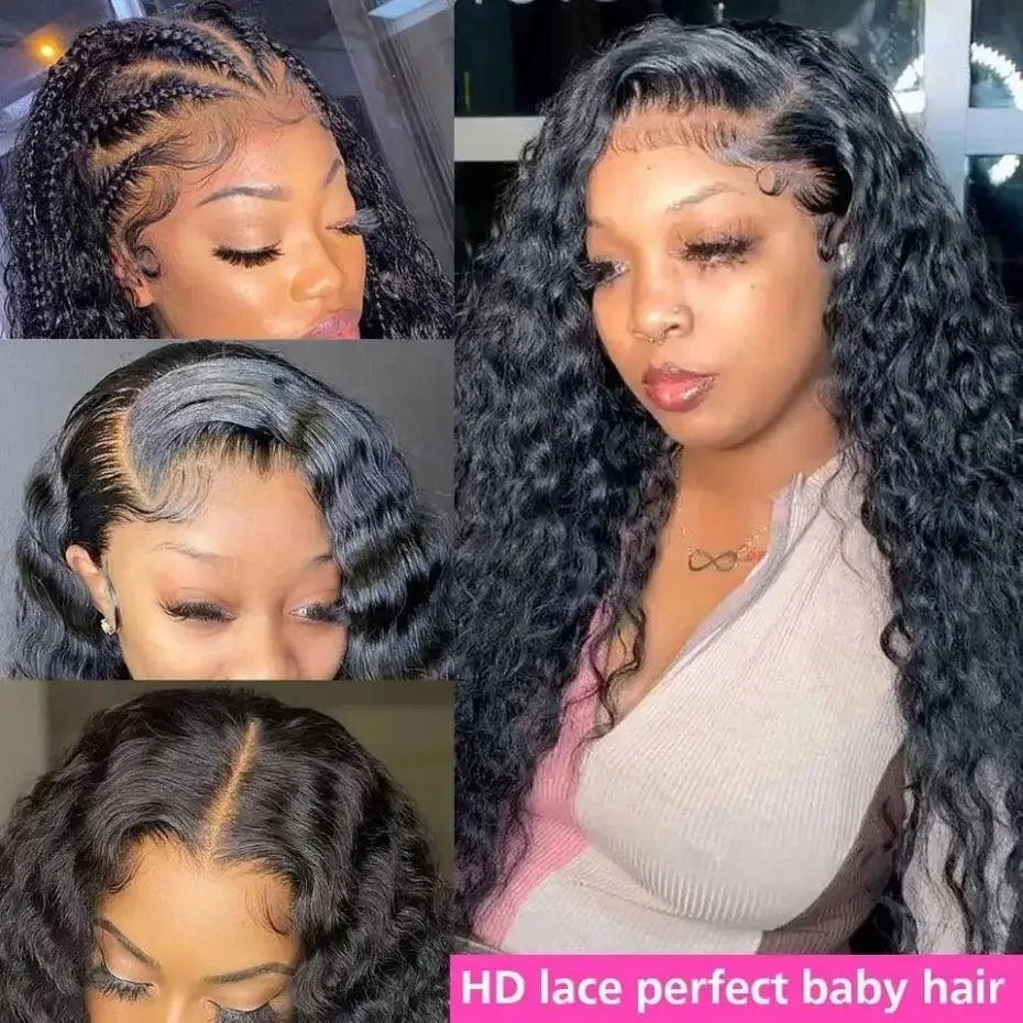 Curly Lace Front Human Hair Wigs For Black Women Pre Plucked Remy Brazilian Hair 13x4 Deep Wave Frontal Wig 13x6 Hd Lace Wig