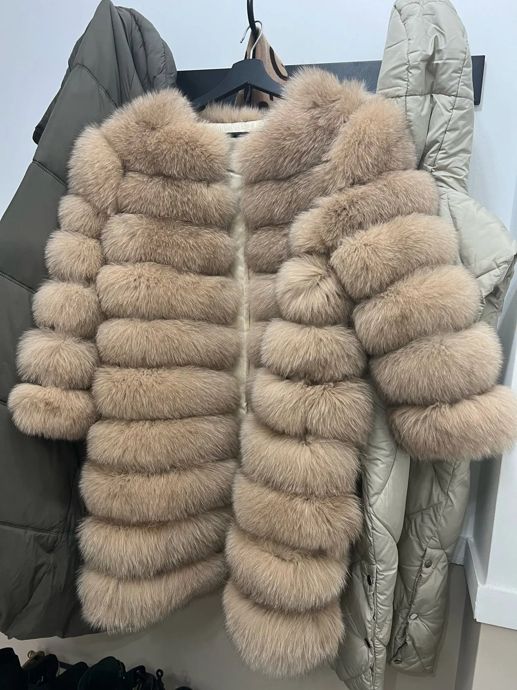 NEW style  4in1 real fur coats Women Natural Real Fur Jackets Vest Winter Outerwear Women fox fur coat high quality fur Clothes