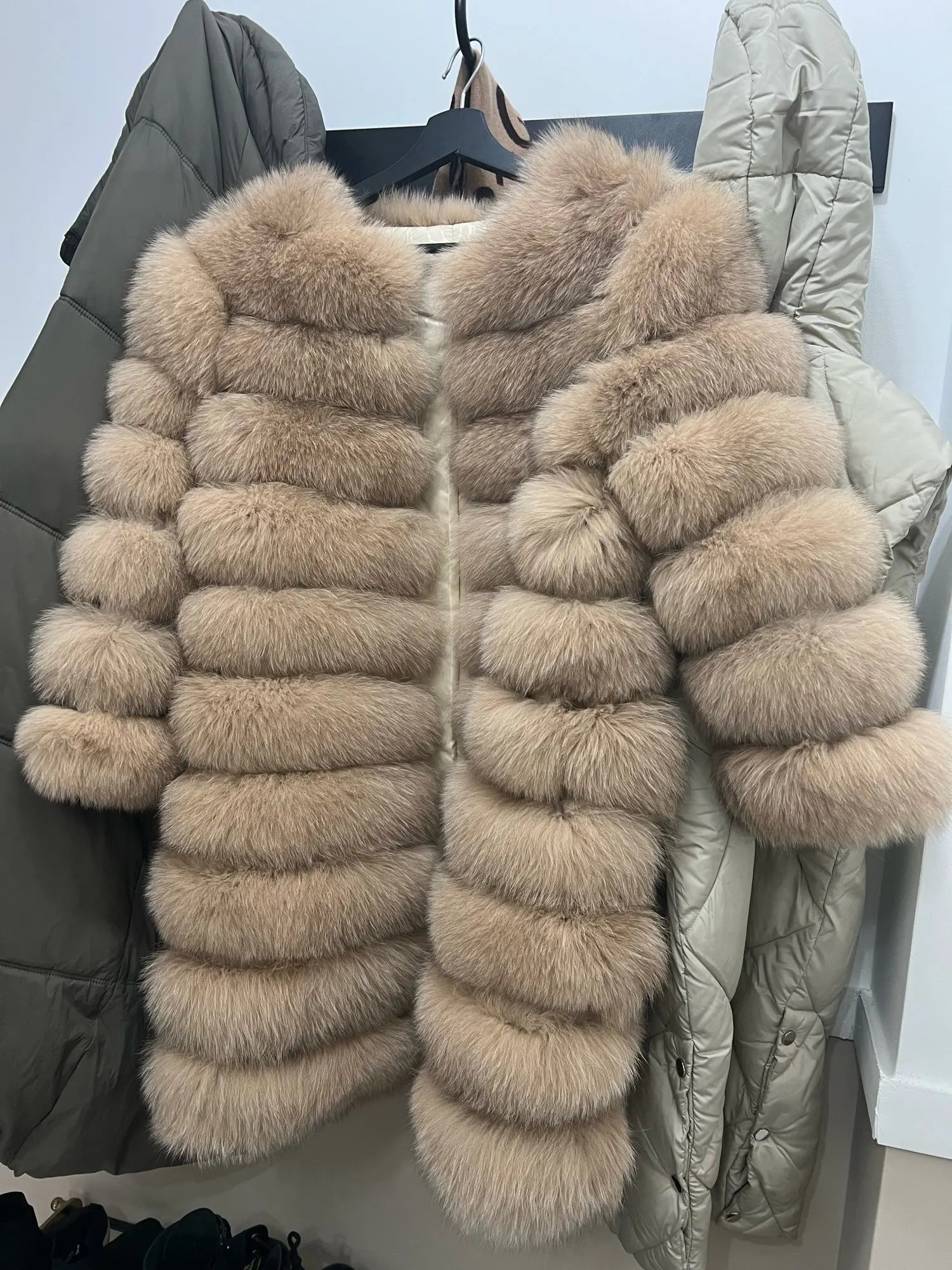 NEW style  4in1 real fur coats Women Natural Real Fur Jackets Vest Winter Outerwear Women fox fur coat high quality fur Clothes