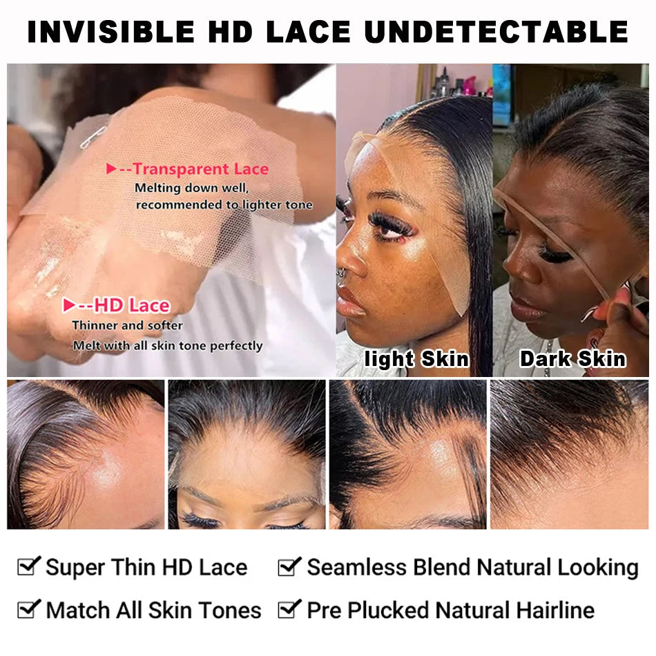 KissLove Body Wave 13x4/13x6 HD Lace Front Human Hair Wigs Pre Plucked 5x5 HD Lace Closure Wigs 360 Human Hair Lace Frontal Wig